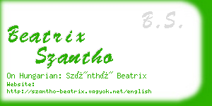 beatrix szantho business card